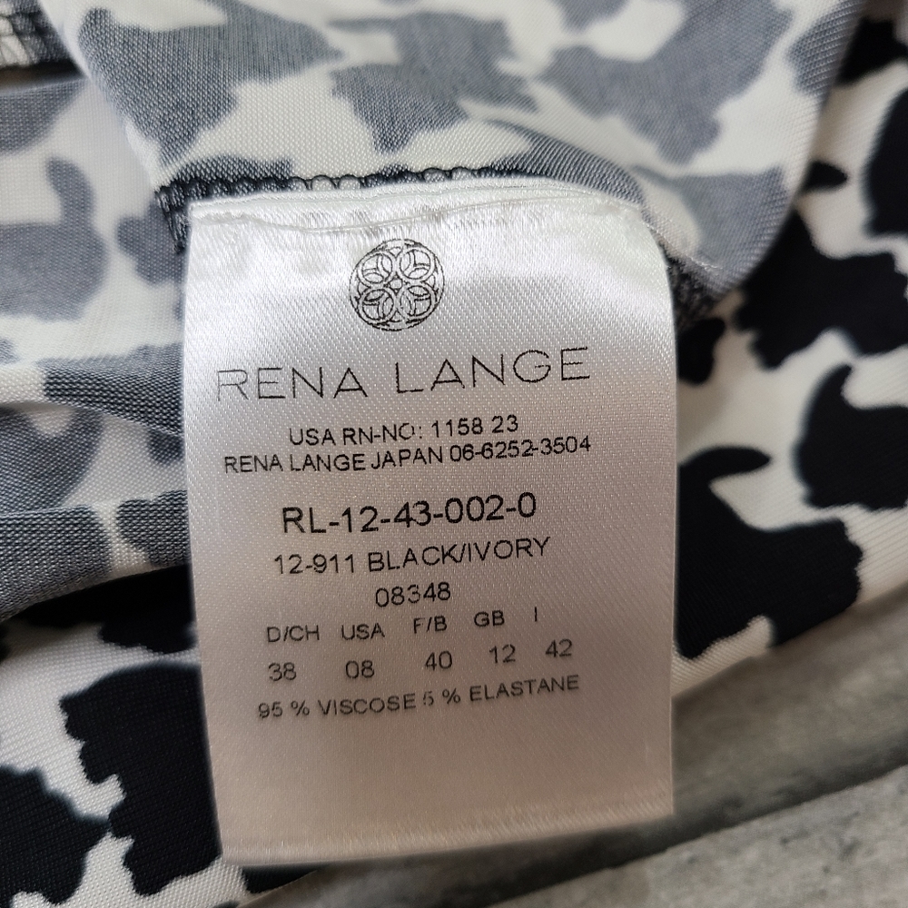 Rena Lange Long Sleeve Dog Print Faux Wrap… - Picture 6 of 6